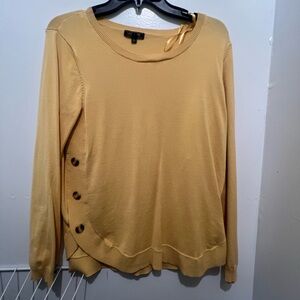 Elegant Yellow Sweater with Button Detail